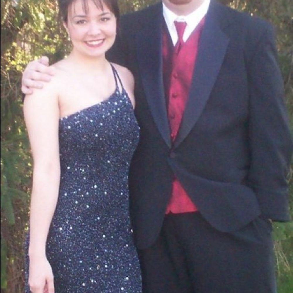 Scala Black Sequin Gown